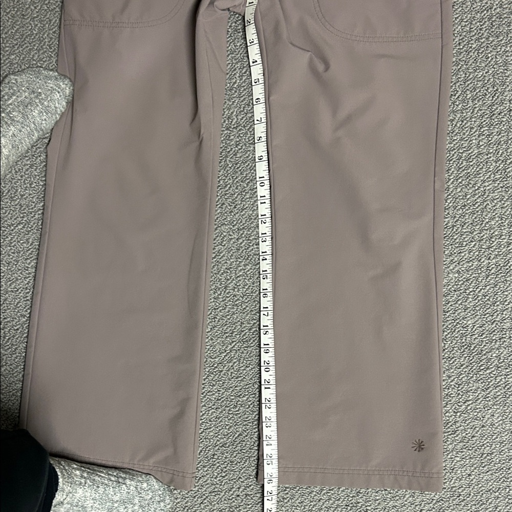Athleta Taupe Straight Leg Pants with Pockets - Picture 4 of 7